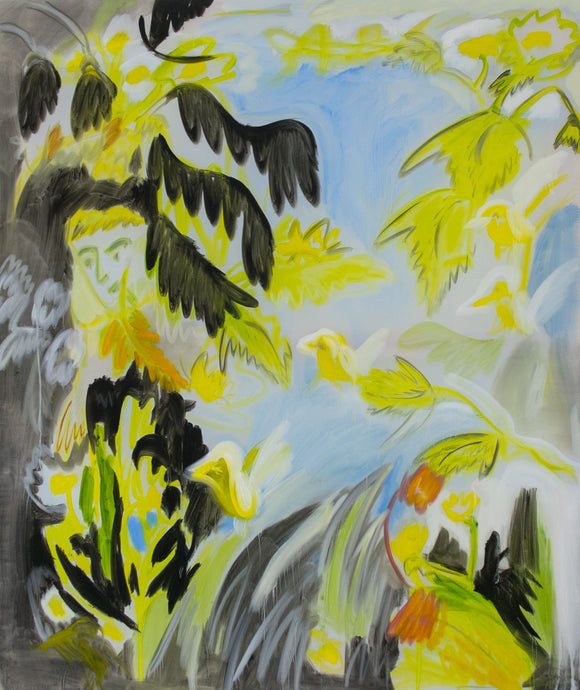 4 yellow birds - Painting